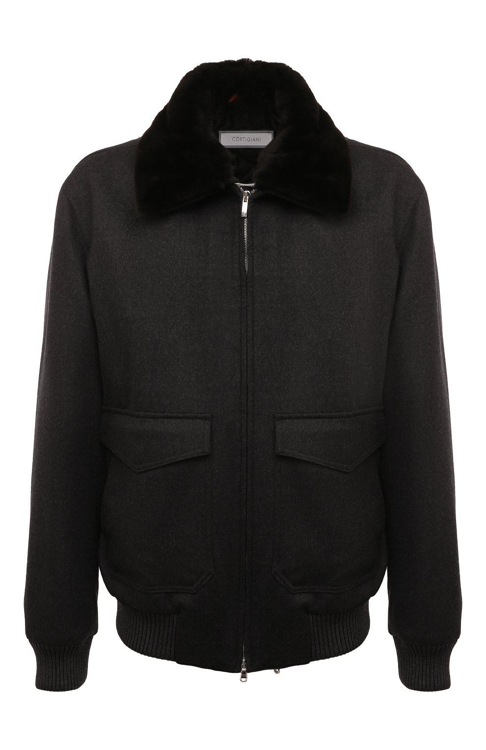 Утепленный бомбер с воротником из бобра CORTIGIANI, арт. 1AG610, фото 1