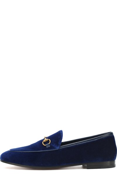 Бархатные лоферы jordaan с пряжкой-трензелем GUCCI, арт. 431467/K4DD0, фото 3