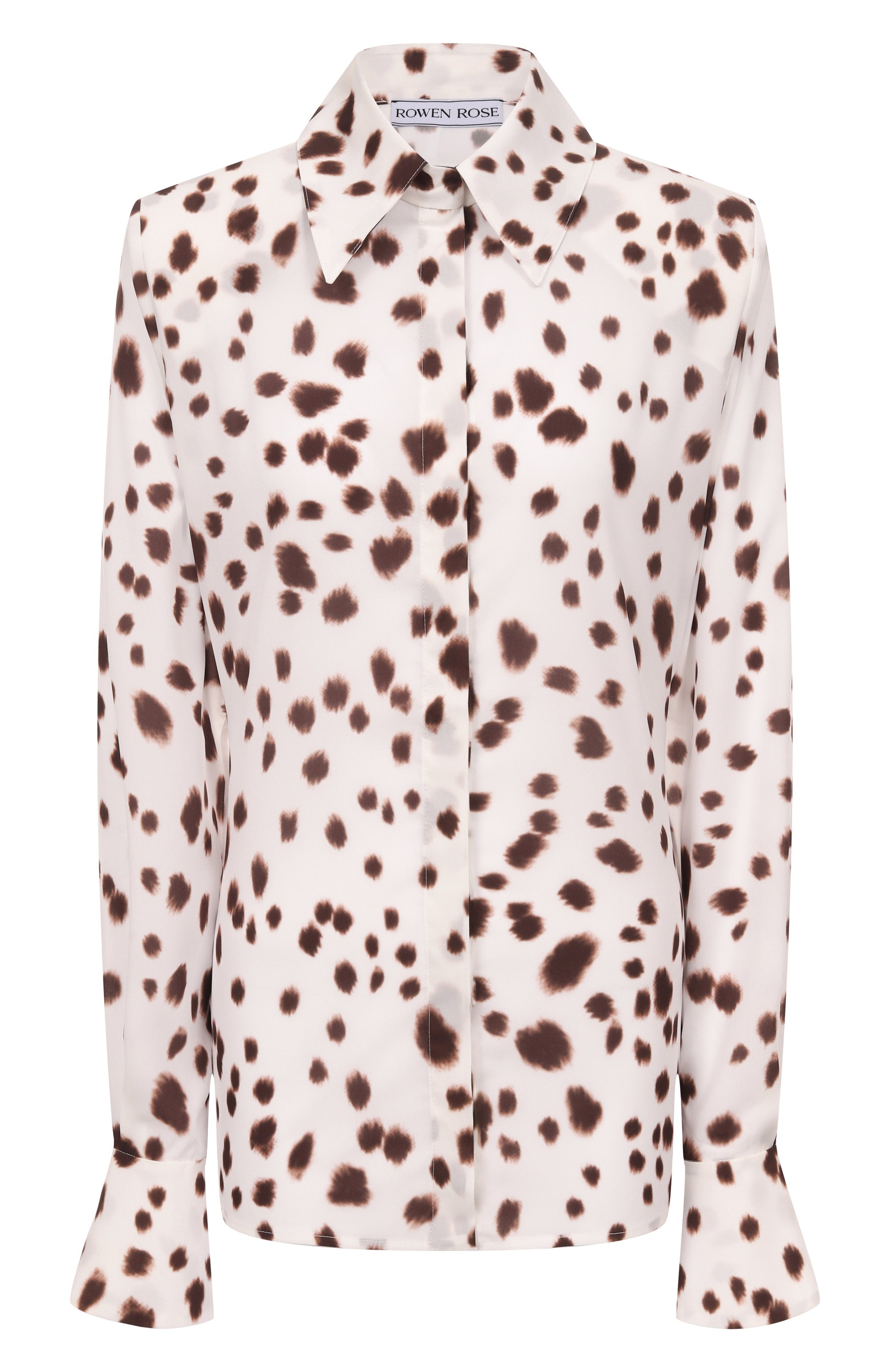 Рубашка ROWEN ROSE белого цвета по цене 79950 руб., арт. T0P_RR182_A2/PRINTED GE0RGETTE, фото 1 Рубашка ROWEN ROSE, арт. T0P_RR182_A2/PRINTED GE0RGETTE, фото 1