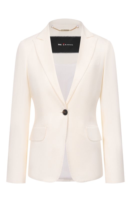 Жакет из вискозы Kiton D15510K0919B01 Белый D15510K0919B01