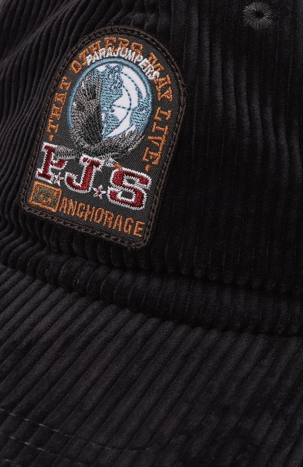 Вельветовая бейсболка PARAJUMPERS темно-синего цвета по цене 8755 руб., арт. PAACHA26, фото 4 Вельветовая бейсболка PARAJUMPERS, арт. PAACHA26, фото 4