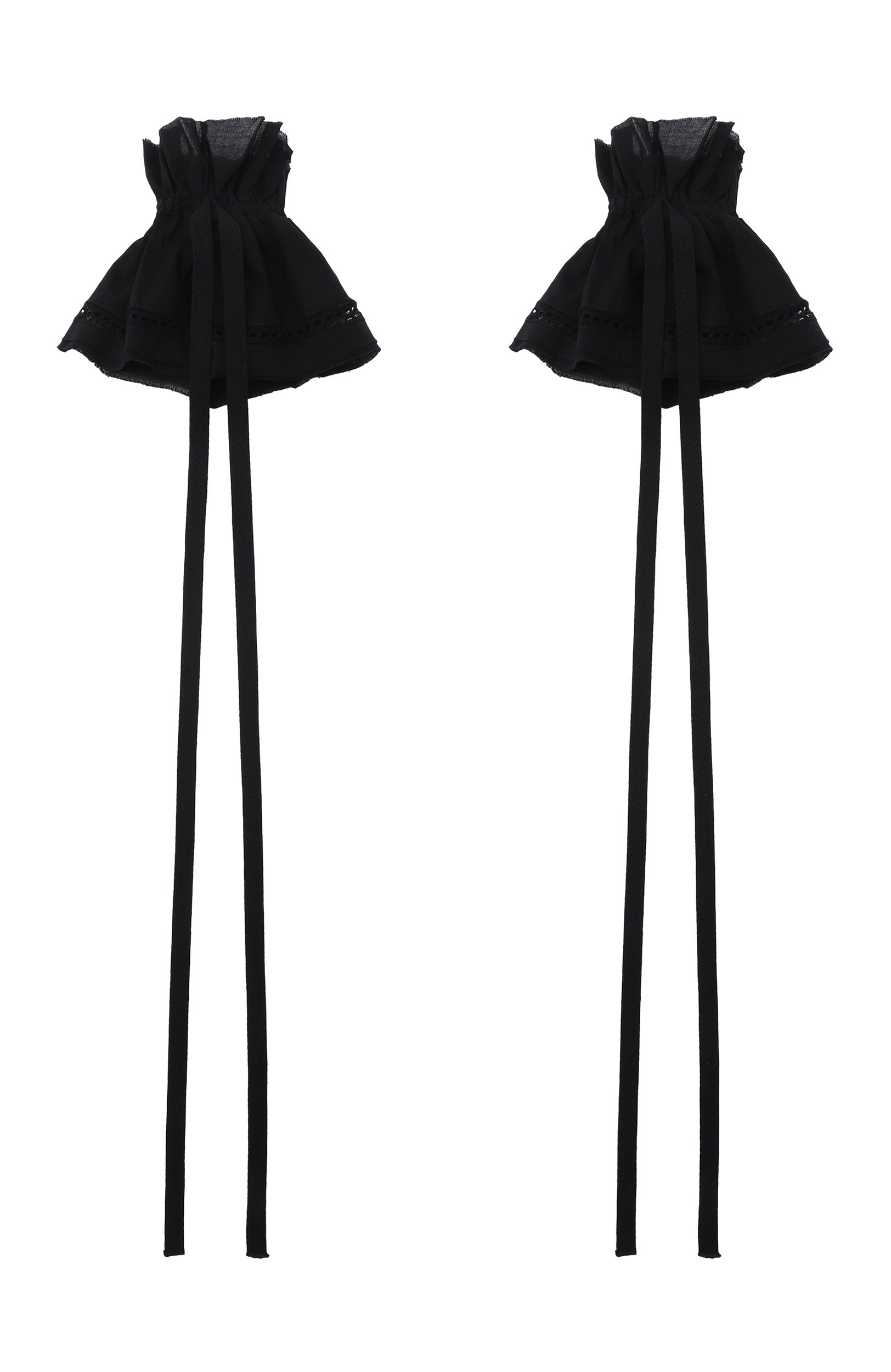 Хлопковые манжеты ANN DEMEULEMEESTER черного цвета по цене 35900 руб., арт. B0014432/FA026, фото 2 Хлопковые манжеты ANN DEMEULEMEESTER, арт. B0014432/FA026, фото 2