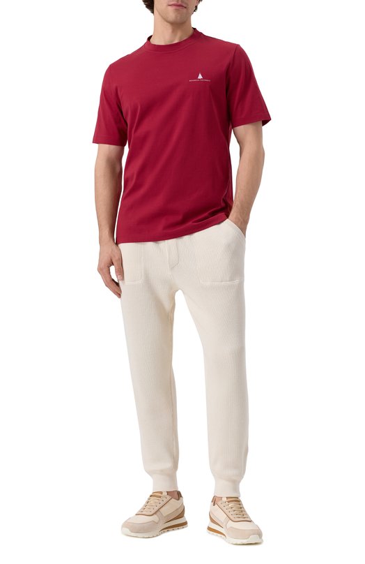 Хлопковая футболка Brunello Cucinelli M0B131362P Красный  M0B131362P Фото 2