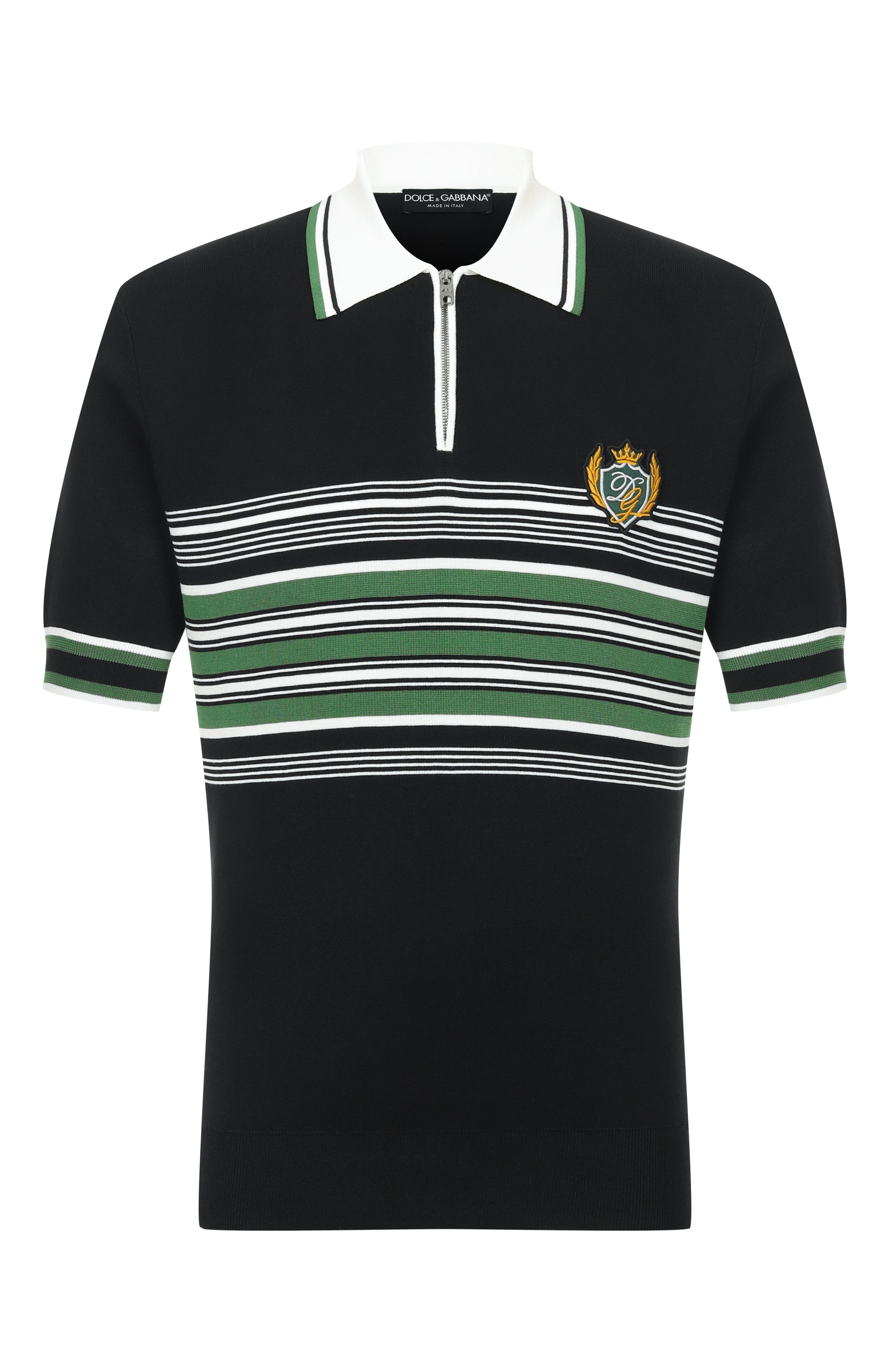 Поло из шелка и хлопка DOLCE & GABBANA, арт. GXZ92Z/JGMFH, фото 1