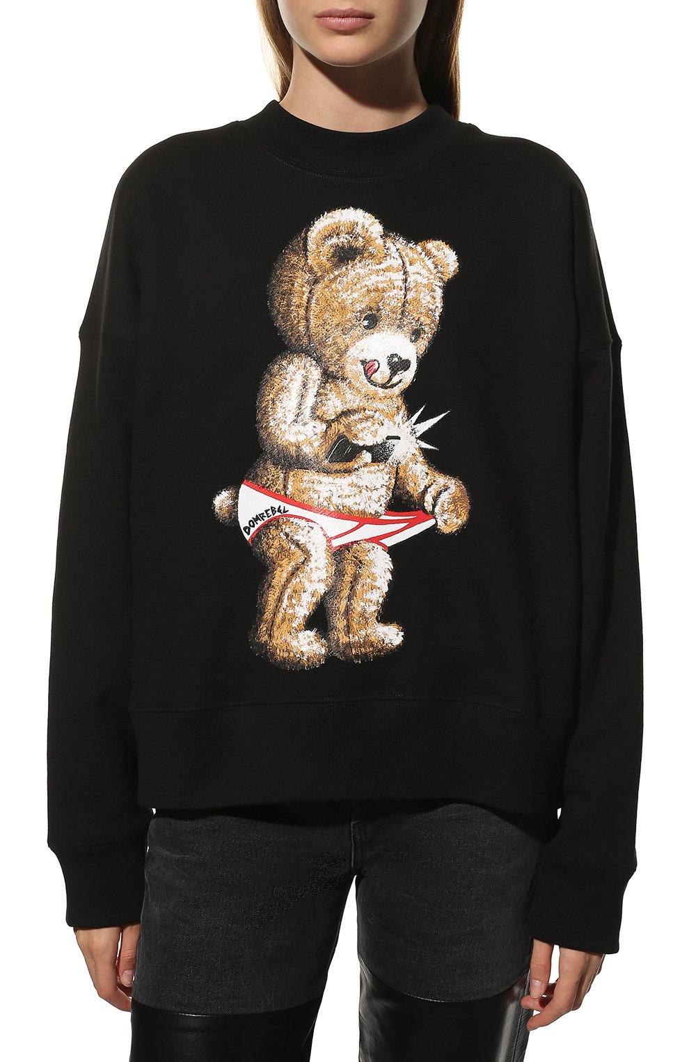 Хлопковый свитшот DOMREBEL черного цвета по цене 34050 руб., арт. SNAP/SWEATSHIRT/W, фото 3 Хлопковый свитшот DOMREBEL, арт. SNAP/SWEATSHIRT/W, фото 3