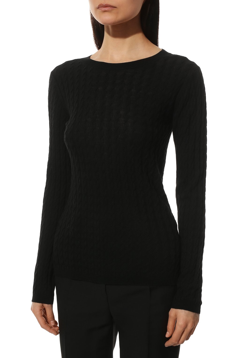 Шерстяной пуловер TOTEME черного цвета по цене 43600 руб., арт. 221-558-751, фото 3 Шерстяной пуловер TOTEME, арт. 221-558-751, фото 3