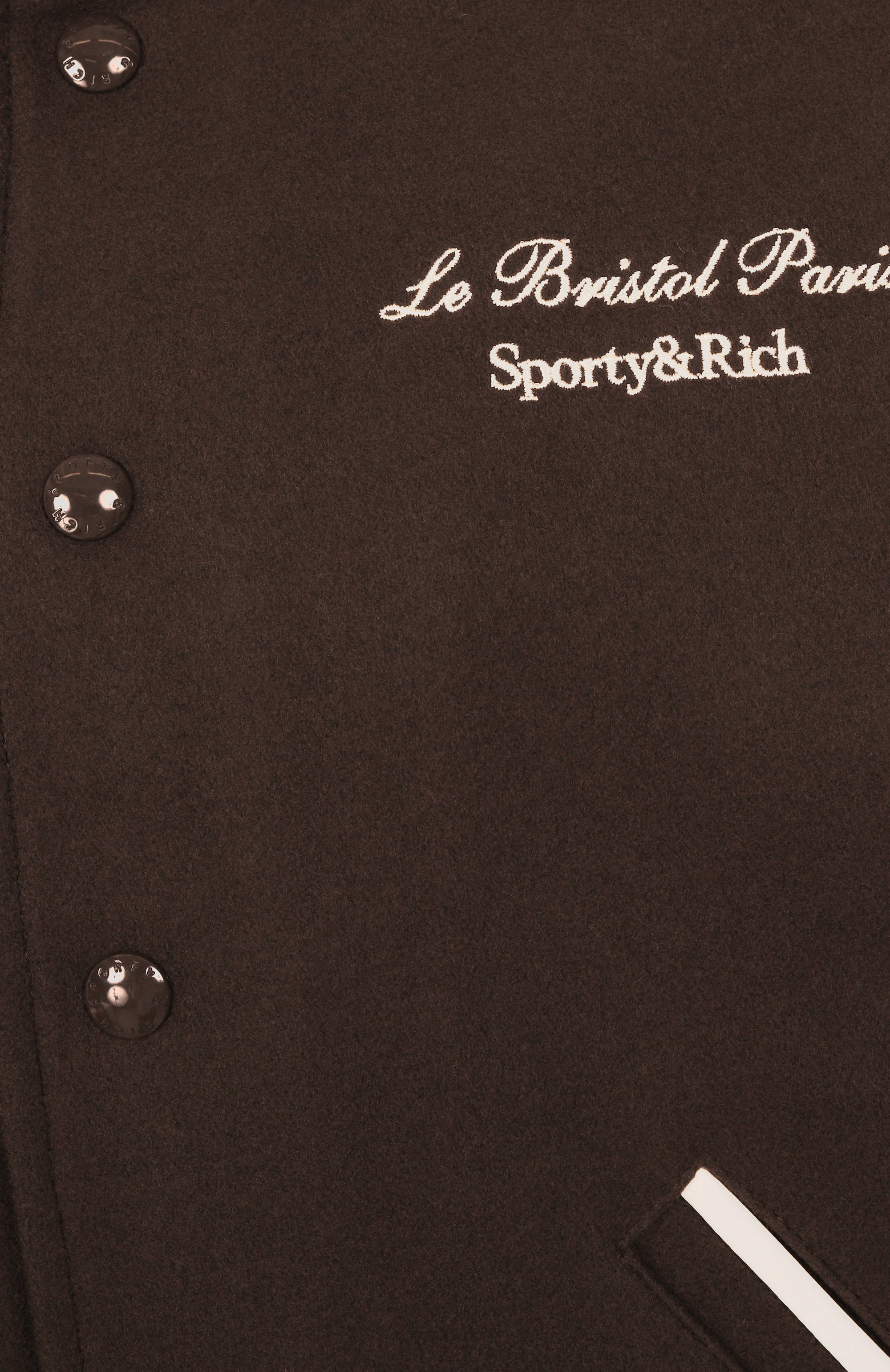 Бомбер из шерсти и кашемира sporty & rich x le bristol paris SPORTY AND RICH, арт. 0W007517619BR03, фото 10