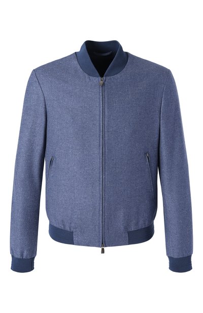 Мужской бомбер из шелка и шерсти CORNELIANI, арт. 25L588-2518264