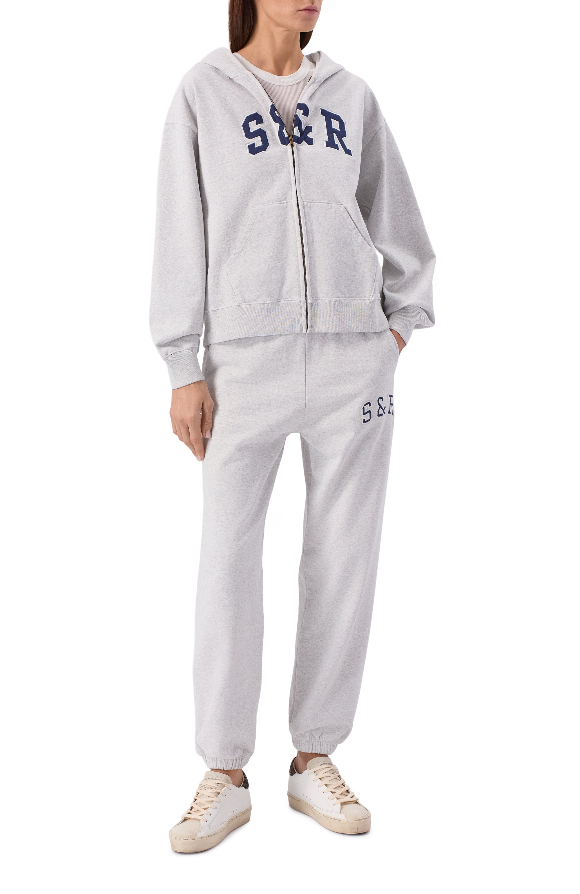 Хлопковые джоггеры SPORTY AND RICH, арт. PA03664082GY03, фото 2