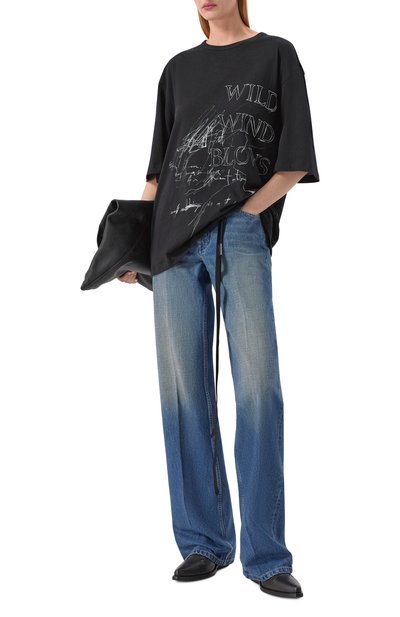 Хлопковая футболка ANN DEMEULEMEESTER, арт. B0013838/FA206, фото 2