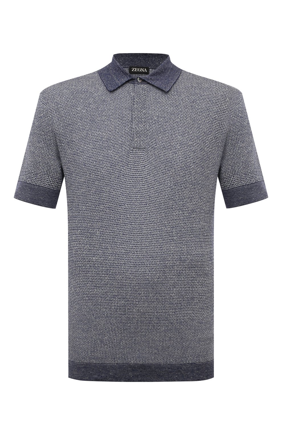 Поло из хлопка и льна ZEGNA, арт. UD372A7/D727, фото 1