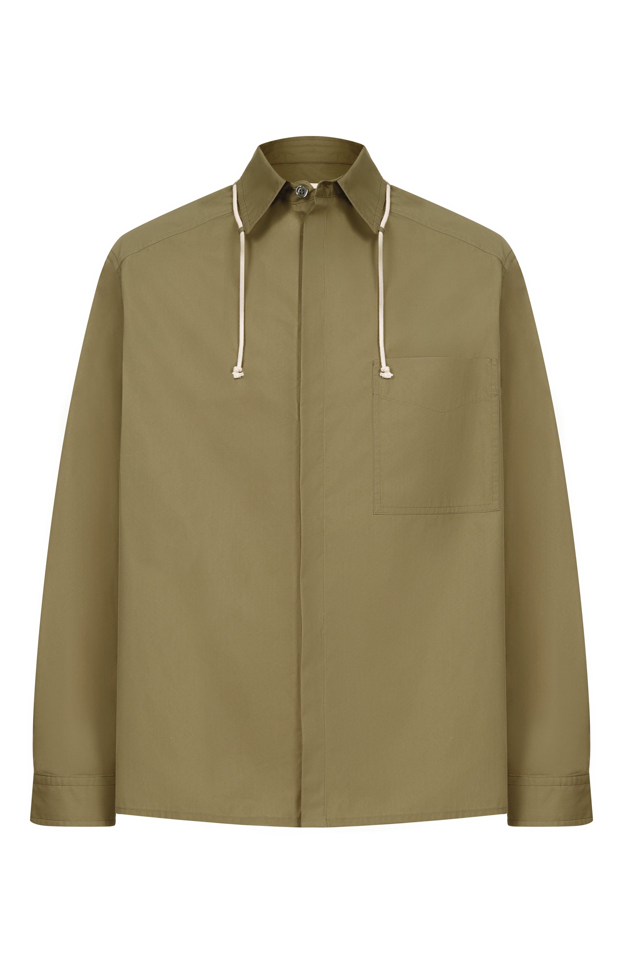 Хлопковая рубашка MORDECAI хаки цвета по цене 41300 руб., арт. 26E96MRU310, фото 1 Хлопковая рубашка MORDECAI, арт. 26E96MRU310, фото 1