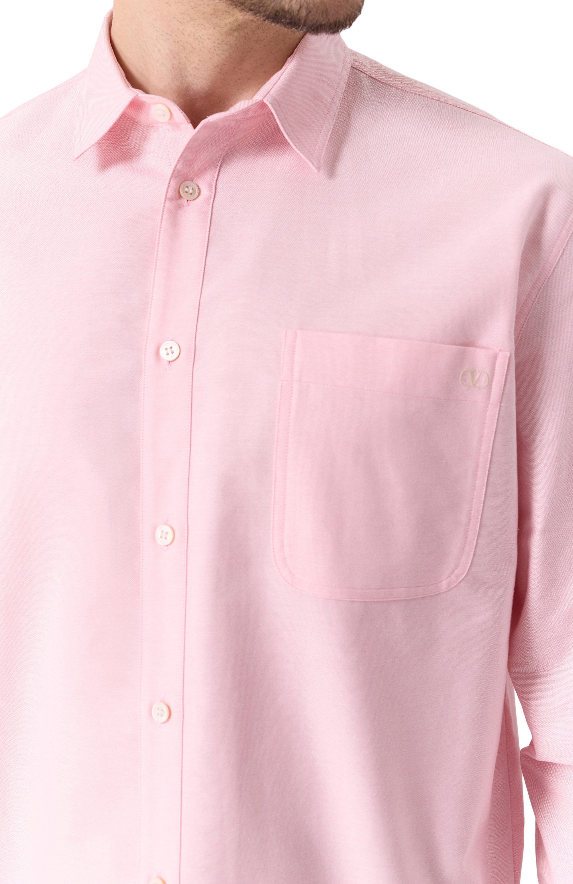 Хлопковая рубашка VALENTINO, арт. 6V3ABQ60AMU, фото 5