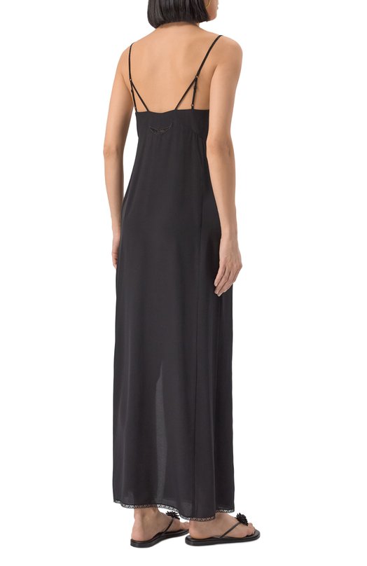 Шелковое платье Zadig and Voltaire WWDR02529 Чёрный  WWDR02529 Фото 4