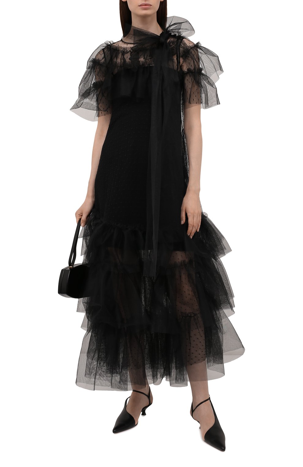 Платье REDVALENTINO черного цвета по цене 104000 руб., арт. WR0VA19U/669, фото 2 Платье REDVALENTINO, арт. WR0VA19U/669, фото 2