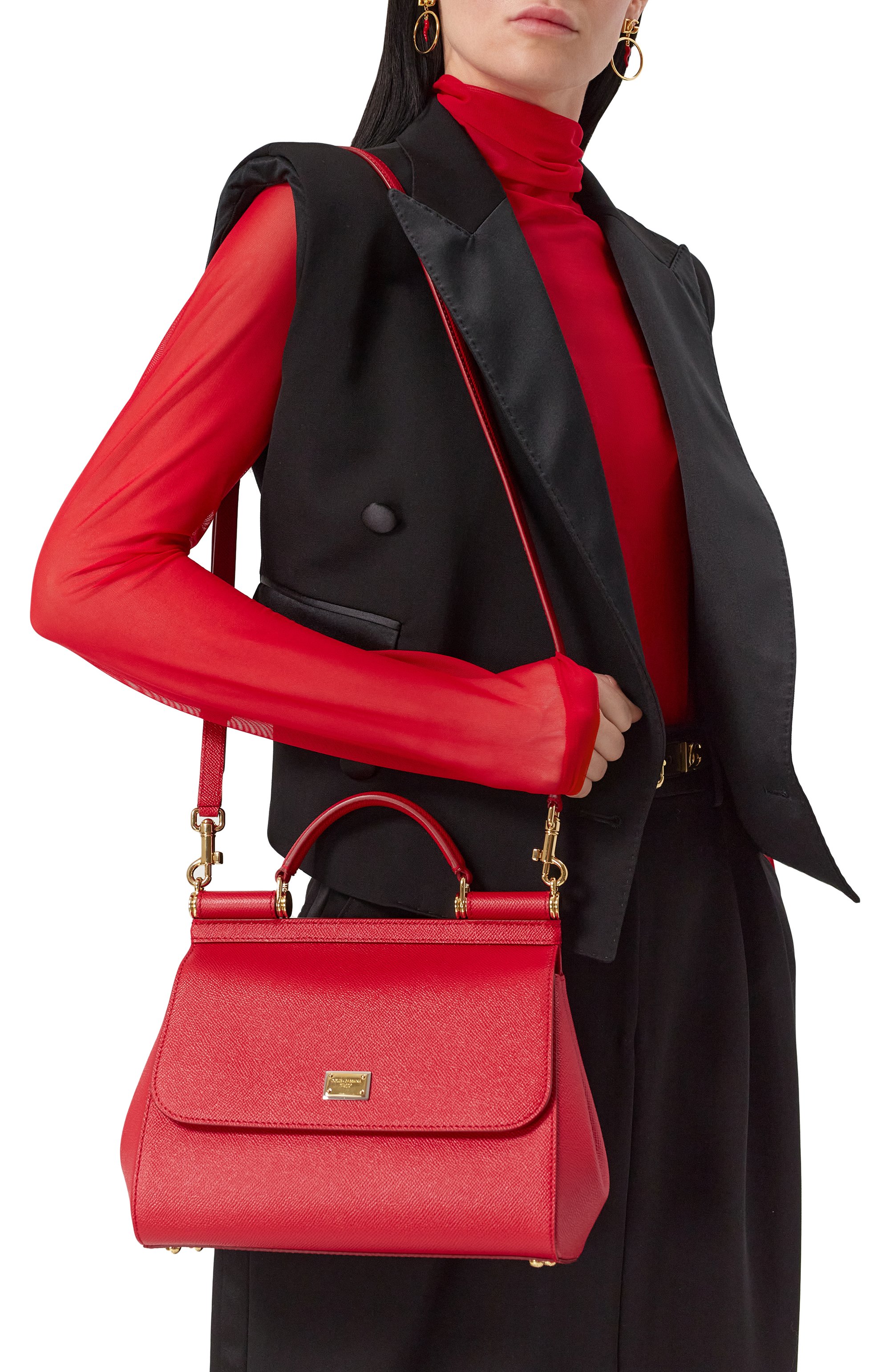 Сумка sicily large DOLCE & GABBANA, арт. BB9002/A1001_SET, фото 8