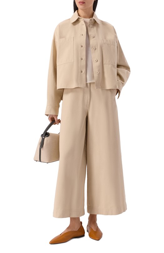 Хлопковая рубашка Weekend Max Mara RADENTE Кремовый  RADENTE Фото 2