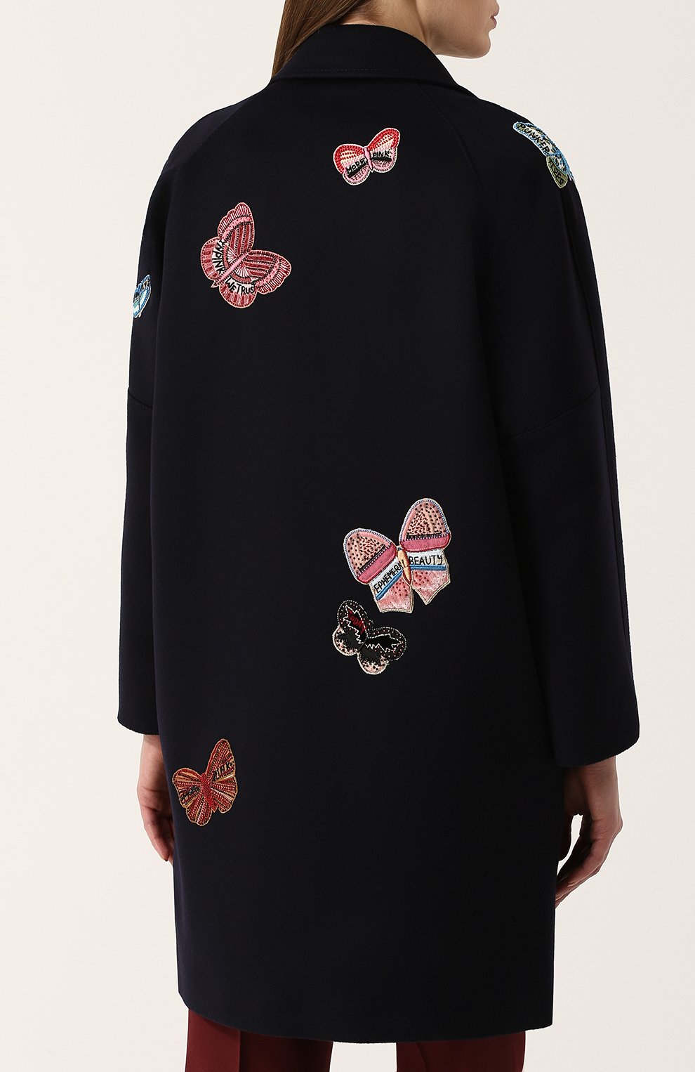 Пальто из смеси шерсти и кашемира с отделкой в виде бабочек VALENTINO, арт. PB3CA2C5/15E, фото 4