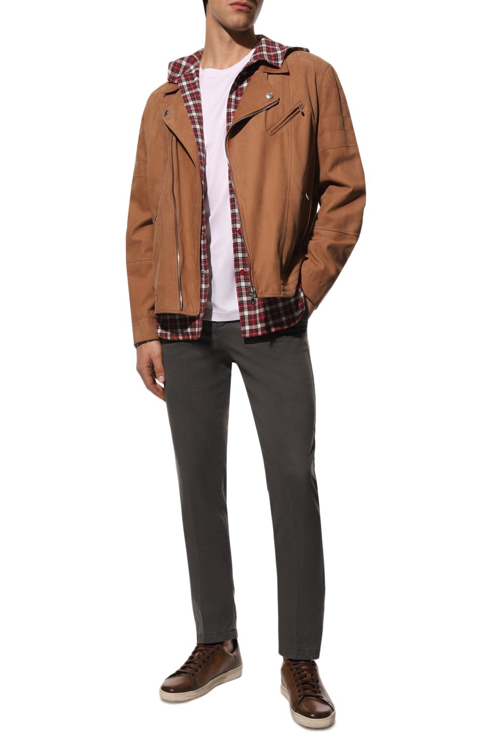 Хлопковая рубашка KITON красного цвета по цене 58700 руб., арт. UMCMARH0825904, фото 2 Хлопковая рубашка KITON, арт. UMCMARH0825904, фото 2