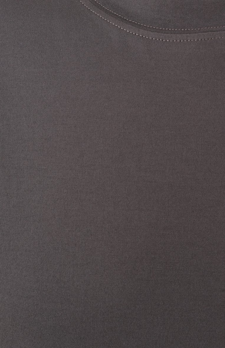 Мужская хлопковая футболка BRUNELLO CUCINELLI темно-серого цвета, арт. M0B131308 | Фото 6 (Материал внешний: Хлопок; Материал сплава: Проставлено; Рукава: Короткие; Длина (для топов): Стандартные; Драгоценные камни: Проставлено; Принт: Без принта; Стили: Кэжуэл; Мужское Кросс-КТ: Футболка-одежда; Кросс-КТ: Джерси)