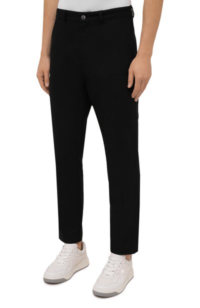 Хлопковые брюки MONCLER черного цвета по цене 44700 руб., арт. G2-091-2A000-11-595D0, фото 3 Хлопковые брюки MONCLER, арт. G2-091-2A000-11-595D0, фото 3