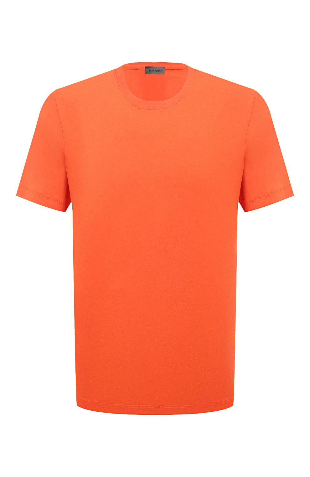 Хлопковая футболка HANRO оранжевого цвета по цене 9660 руб., арт. 075050, фото 1 Хлопковая футболка HANRO, арт. 075050, фото 1