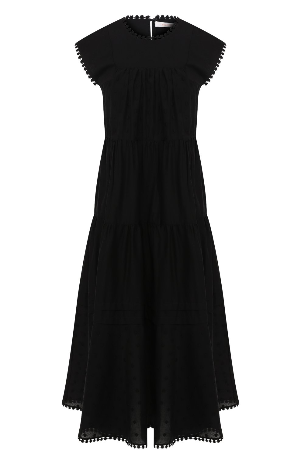 Хлопковое платье SEE BY CHLOÉ черного цвета по цене 37600 руб., арт. CHS19SR017029, фото 1 Хлопковое платье SEE BY CHLOÉ, арт. CHS19SR017029, фото 1