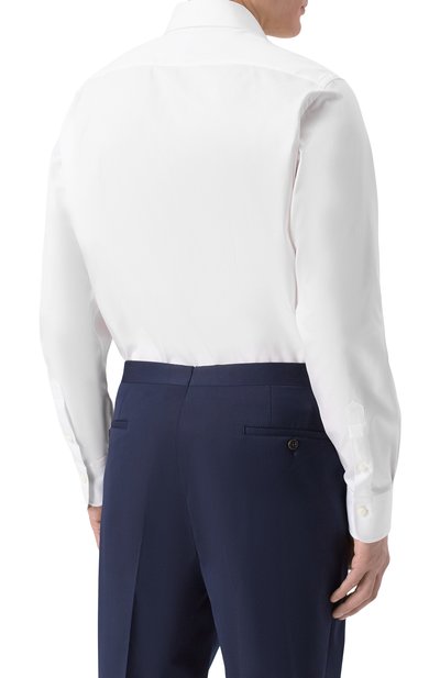 Хлопковая сорочка ALESSANDRO GHERARDI белого цвета по цене 35250 руб., арт. BR1-3G-7T/M043, фото 4 Хлопковая сорочка ALESSANDRO GHERARDI, арт. BR1-3G-7T/M043, фото 4