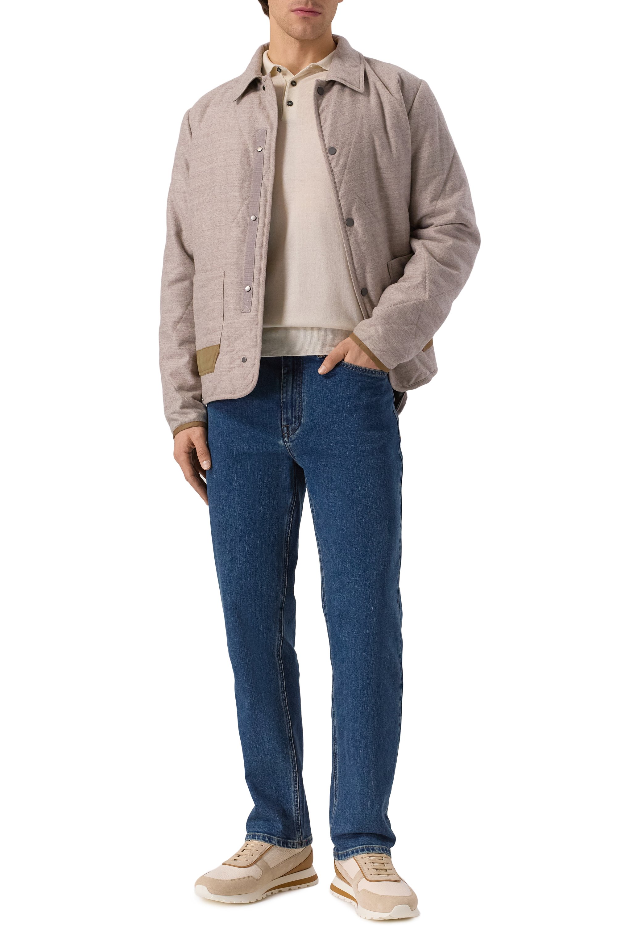 Поло из кашемира и шелка ANDREA CAMPAGNA, арт. M5625-1531, фото 2