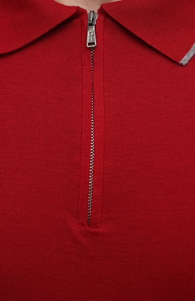 Поло из хлопка и кашемира FIORONI бордового цвета по цене 79200 руб., арт. MK22609C2, фото 5 Поло из хлопка и кашемира FIORONI, арт. MK22609C2, фото 5