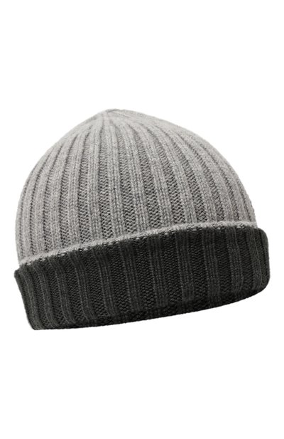 Двусторонняя шапка из кашемира FEDELI серого цвета по цене 28400 руб., арт. 6UI07305, фото 4 Двусторонняя шапка из кашемира FEDELI, арт. 6UI07305, фото 4