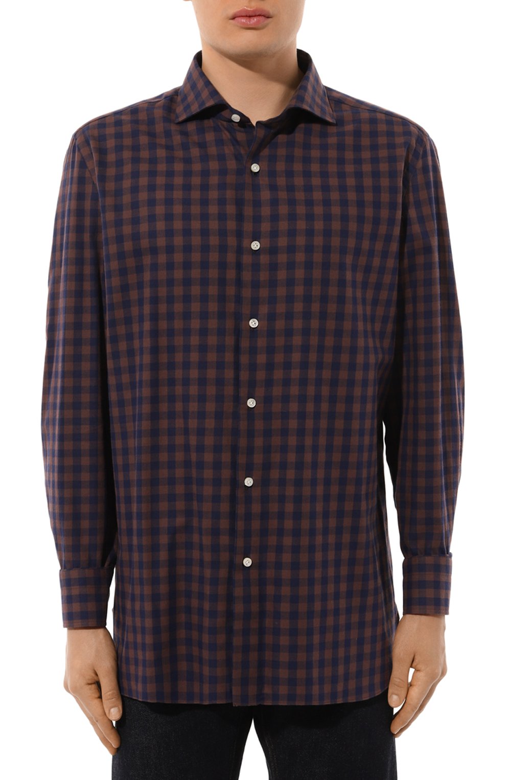 Хлопковая рубашка LUIGI BORRELLI разноцветного цвета по цене 41450 руб., арт. SR3752, фото 3 Хлопковая рубашка LUIGI BORRELLI, арт. SR3752, фото 3