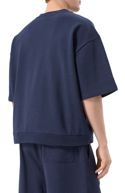 Хлопковая футболка KITON темно-синего цвета по цене 79950 руб., арт. UMM063101, фото 4 Хлопковая футболка KITON, арт. UMM063101, фото 4