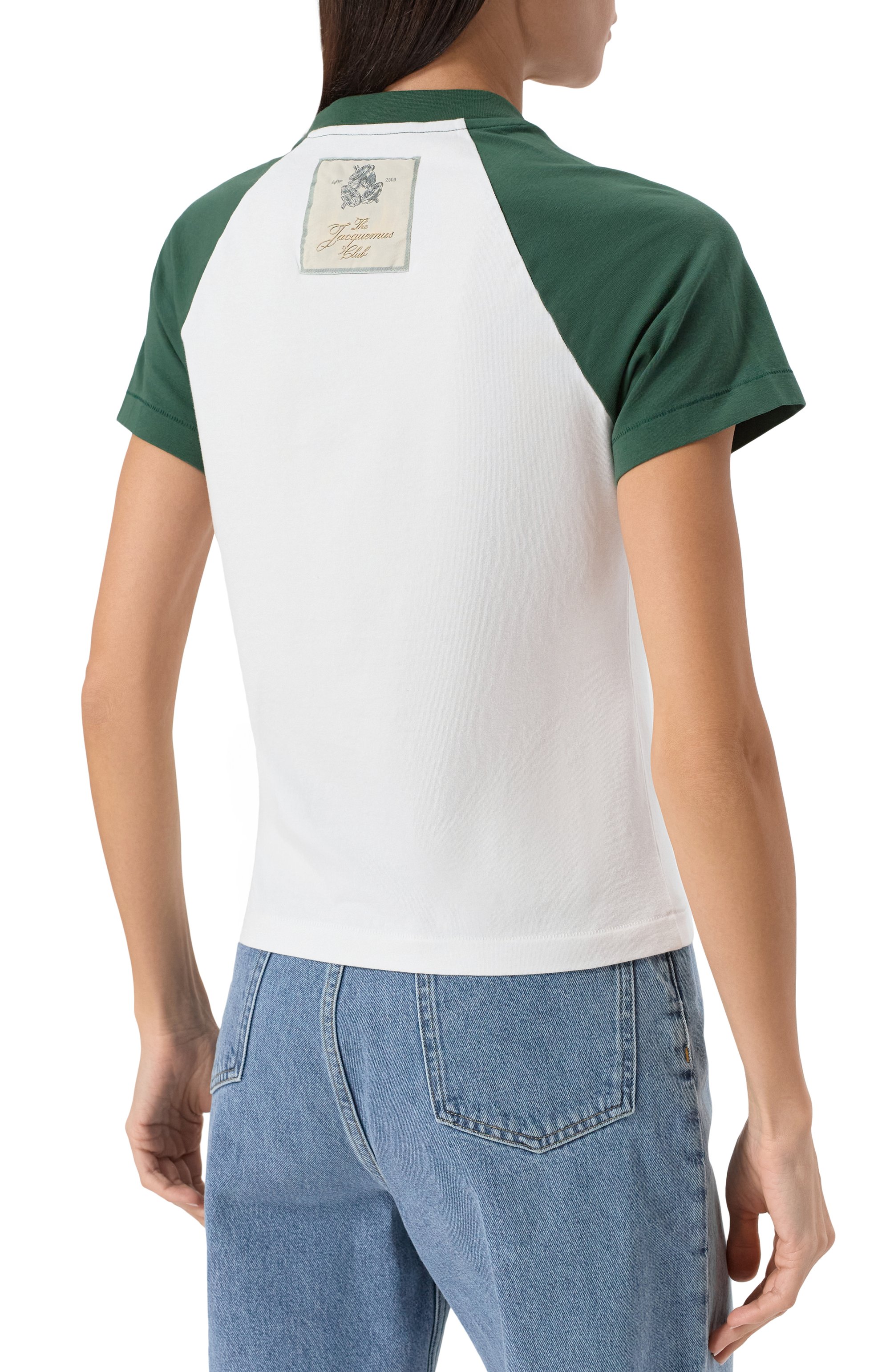 Хлопковая футболка JACQUEMUS белого цвета по цене 31150 руб., арт. 25E251JS205, фото 4 Хлопковая футболка JACQUEMUS, арт. 25E251JS205, фото 4