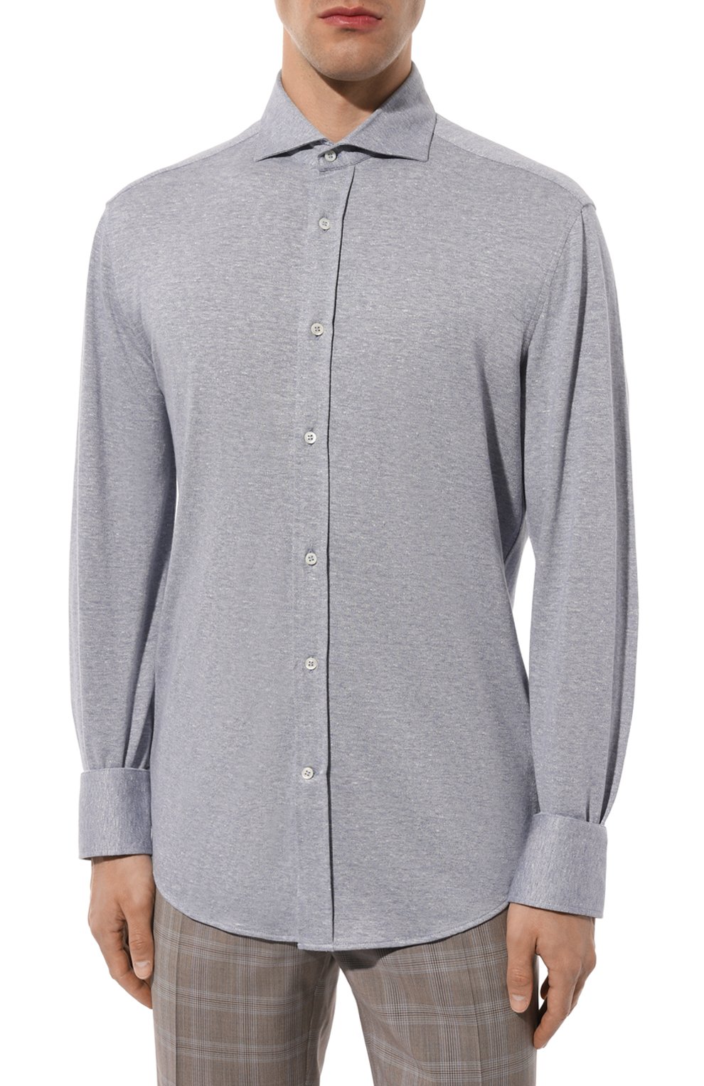  Рубашка изо льна и хлопка BRUNELLO CUCINELLI, арт. MW835B2269, фото 3