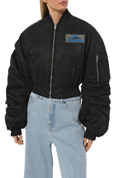 Бомбер RED SEPTEMBER черного цвета по цене 62990 руб., арт. RSFW23-W15.1, фото 3 Бомбер RED SEPTEMBER, арт. RSFW23-W15.1, фото 3