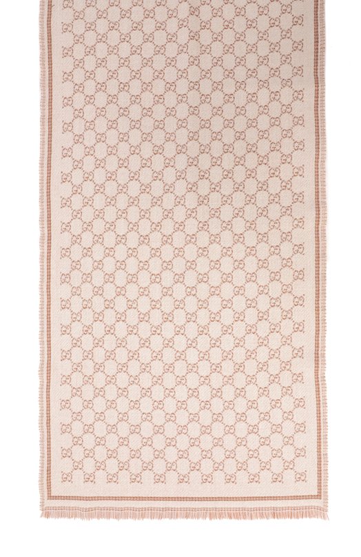 Шерстяной шарф Gucci 839035/3GAMQ Бежевый  839035/3GAMQ Фото 4