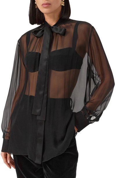 Шелковая блузка DOLCE & GABBANA, арт. F5S81T/FU1AT, фото 3