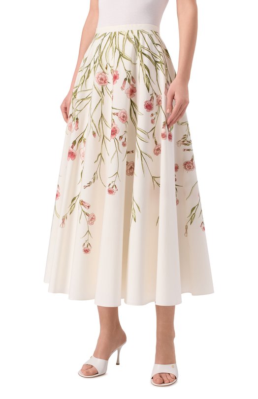 Хлопковая юбка Giambattista Valli 25SSSVCA2080/97PRI Белый  25SSSVCA2080/97PRI Фото 3