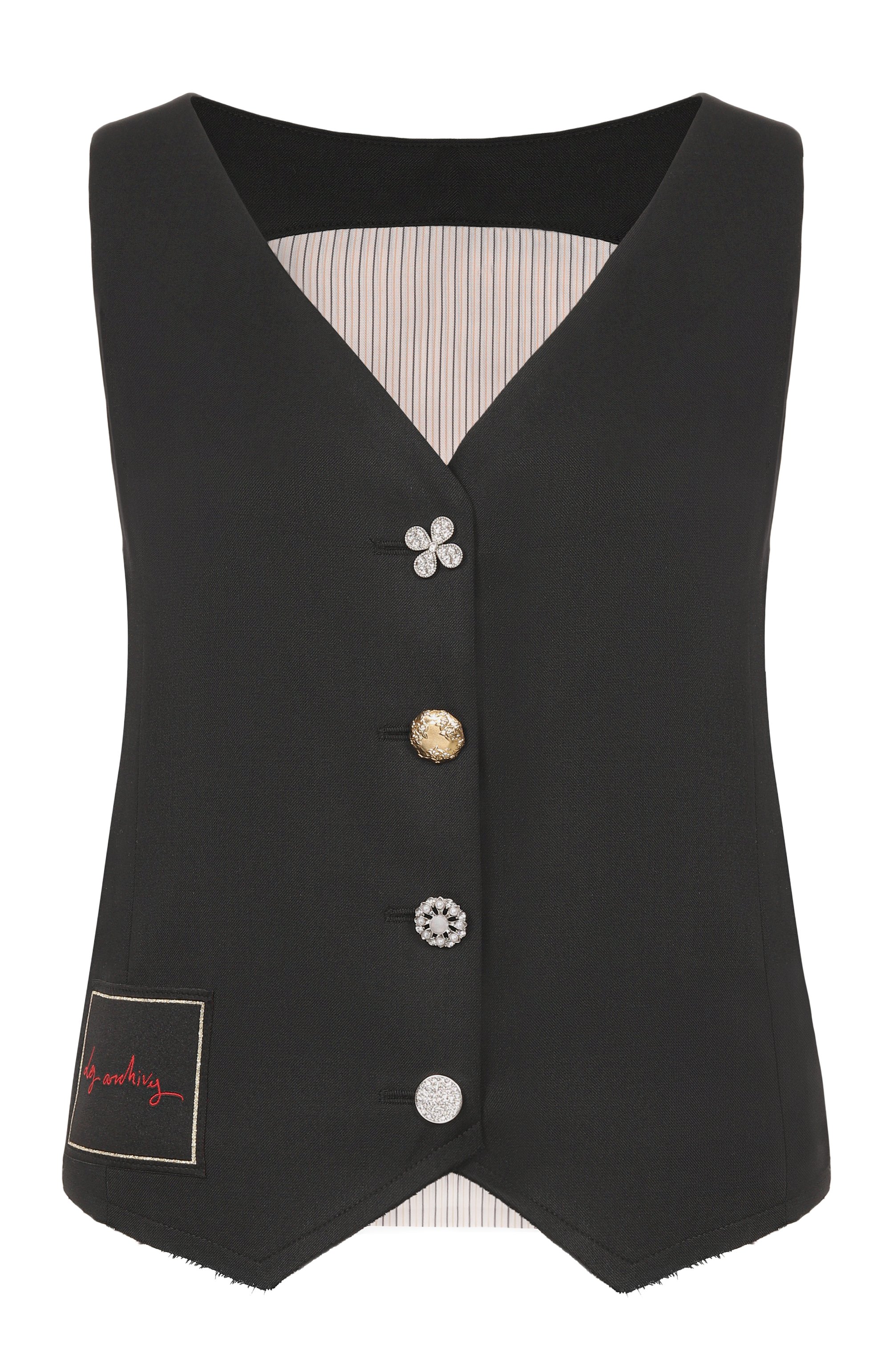 Жилет из шерсти и вискозы LES ARCHIVES, арт. LA_034СО, фото 1