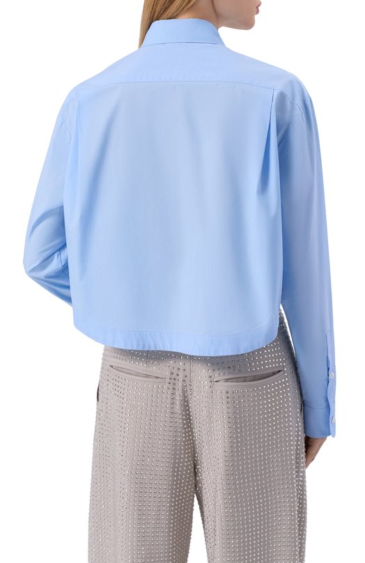 Хлопковая рубашка Pinko 105620/A2EU Голубой  105620/A2EU Фото 4