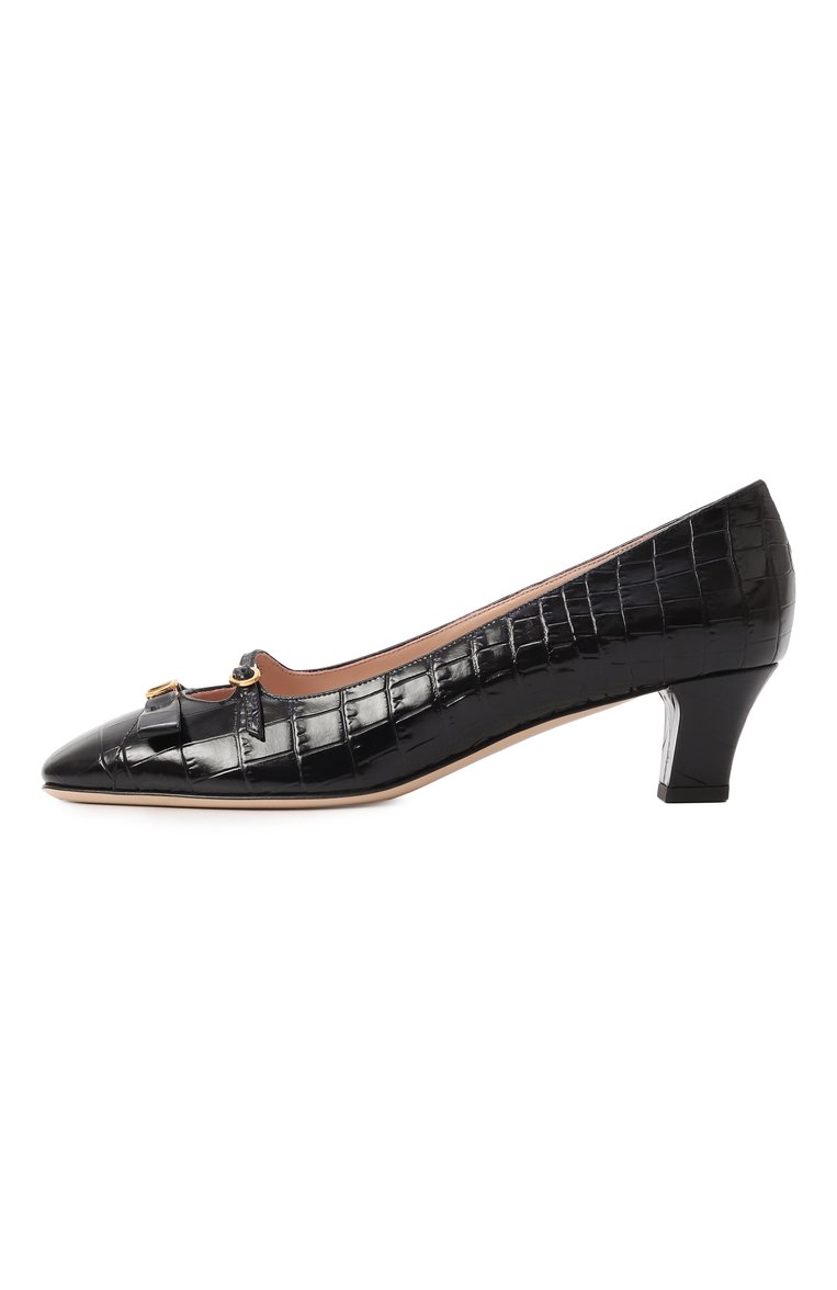 Женские кожаные туфли bowow 45 VALENTINO черного цвета, арт. 6W2S0LD2/HUR | Фото 4 (Каблук высота: Низкий; Материал внутренний: Натуральная кожа; Подошва: Плоская; Материал внешний: Натуральная кожа; Каблук тип: Устойчивый)