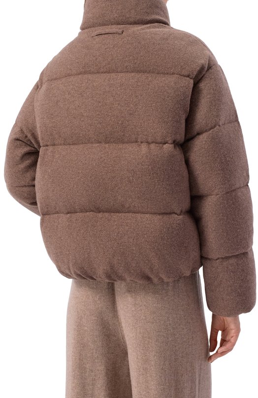 Кашемировый пуховик Addicted MK116-1 Коричневый  MK116-1 Фото 4