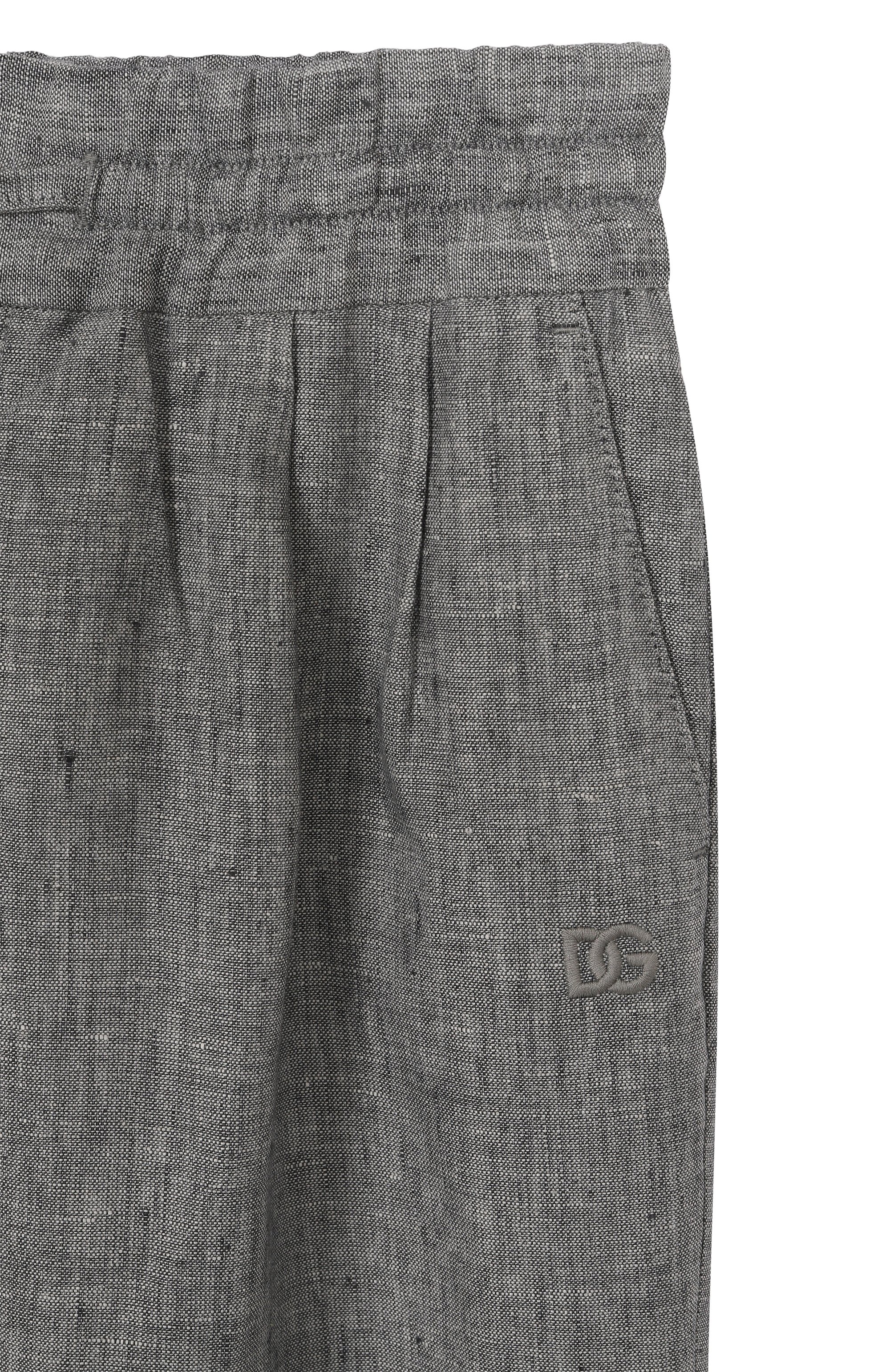 Льняные брюки DOLCE & GABBANA, арт. L44P89/FU4MF/8-12+, фото 3