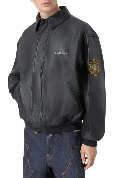 Кожаный бомбер BALENCIAGA, арт. 830249/TLS01, фото 3