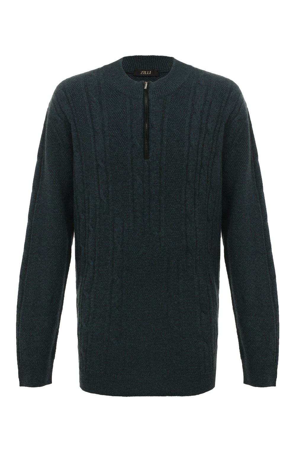 Свитер из шерсти и кашемира ZILLI темно-зеленого цвета по цене 148000 руб., арт. KZMN01M0223VCAB00/62, фото 1 Свитер из шерсти и кашемира ZILLI, арт. KZMN01M0223VCAB00/62, фото 1