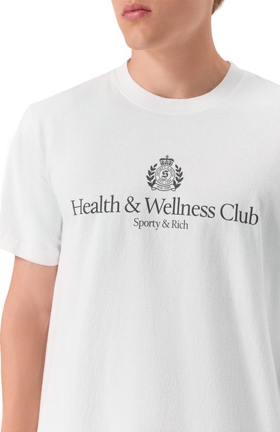 Хлопковая футболка SPORTY AND RICH, арт. T0043620241WH01, фото 5
