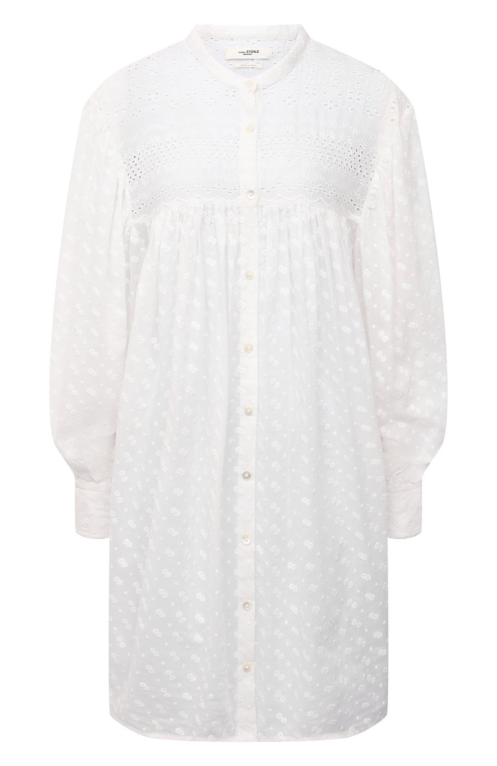 Хлопковое платье ISABEL MARANT ETOILE белого цвета по цене 53950 руб., арт. R01928-21P032E/TILALIA, фото 1 Хлопковое платье ISABEL MARANT ETOILE, арт. R01928-21P032E/TILALIA, фото 1