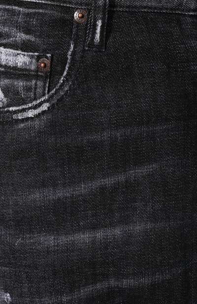Джинсы с потертостями DSQUARED2 черного цвета по цене 41550 руб., арт. S75LB0216/S30357, фото 5 Джинсы с потертостями DSQUARED2, арт. S75LB0216/S30357, фото 5