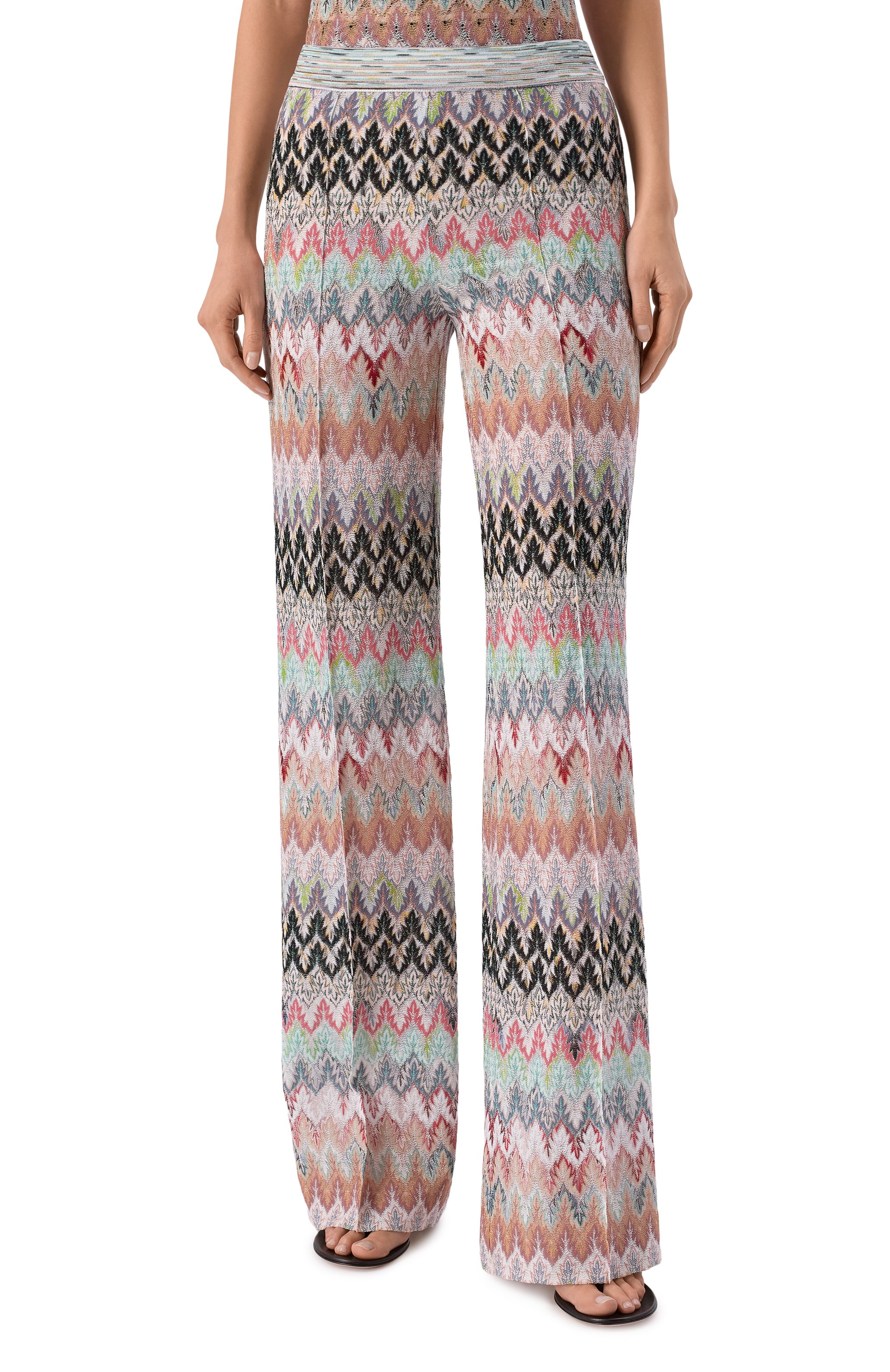 Брюки из вискозы и хлопка MISSONI разноцветного цвета по цене 136000 руб., арт. DS26SI09/BR014Z, фото 3 Брюки из вискозы и хлопка MISSONI, арт. DS26SI09/BR014Z, фото 3